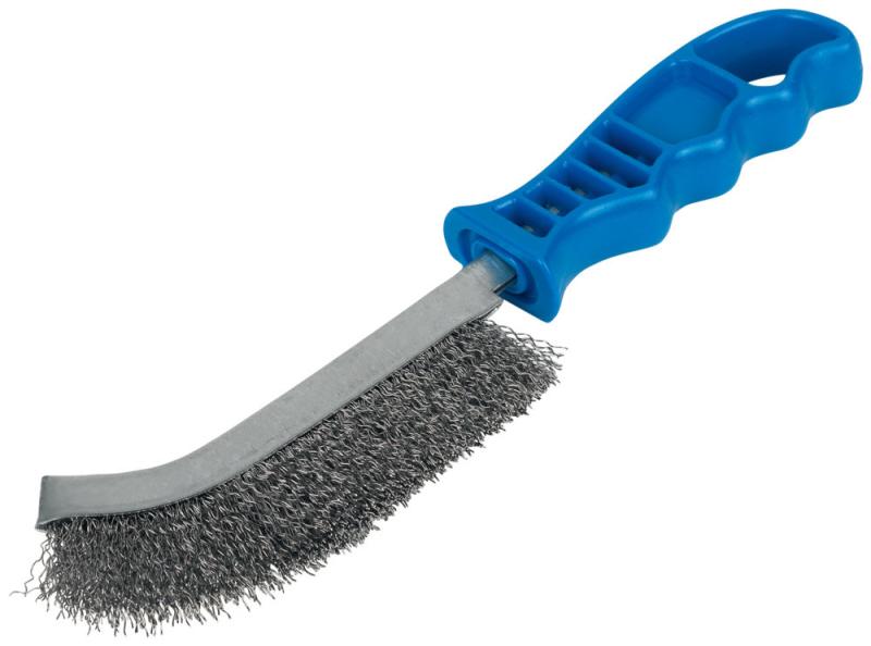 LESSMANN Buet handstalbørste rustfrit stal/glat (056501) LESSMANN