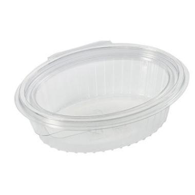 Salatbæger m/hængslet lag 250 ml 800 stk Oval APET Diverse
