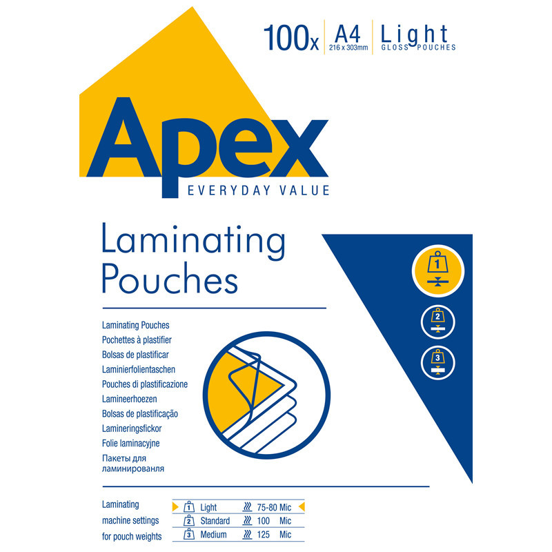 Lamineringslomme A4 75/80mic 100stk/pak Diverse