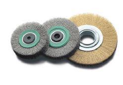 LESSMANN Rundbørste messing/bølget Ø125 mm (334542) LESSMANN