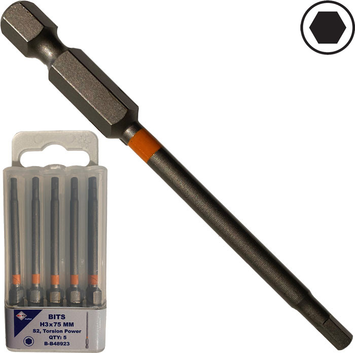 BATO 1/4" Bits industri 6kt. 5