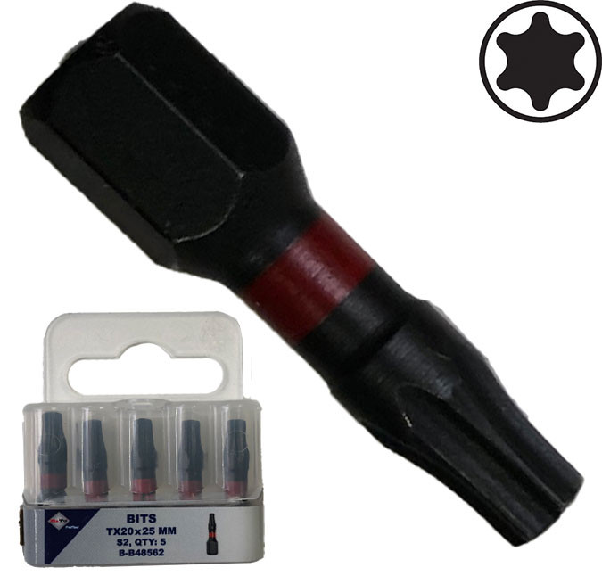 BATO 1/4" Bits Torsion S4 slag Torx 10 x 25mm (48560) BATO