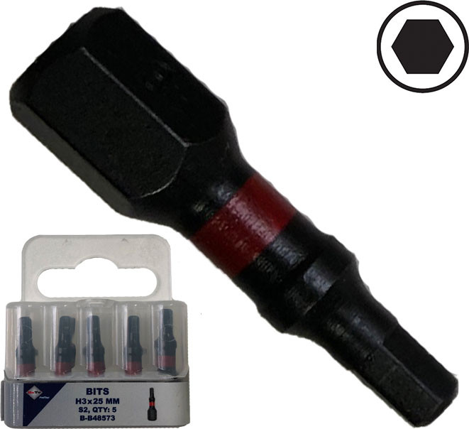 BATO 1/4" Bits Torsion S4 slag 6kt. 3mm x 25mm (48573) BATO