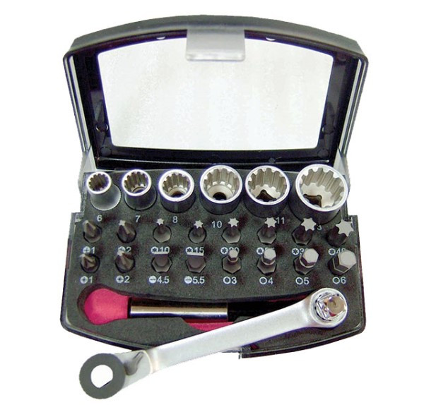 BATO 1/4" Bits/topsæt SplineLock 25 dele (1824) BATO