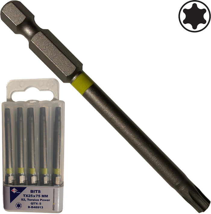 BATO 1/4" Bits industri torx 15 x 75mm 5 stk (48911) BATO
