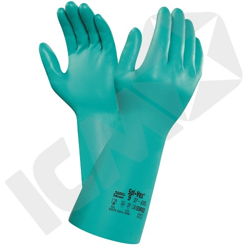 ICM Safety Ansell alphatec solvex str 10 37-695 nitrilhandske 12 stk. (6020210) ICM Safety