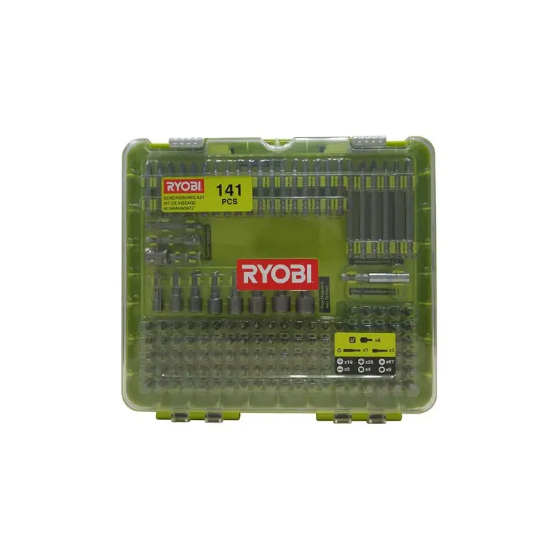 Ryobi Boresæt med 141 dele - RAKD141 Ryobi