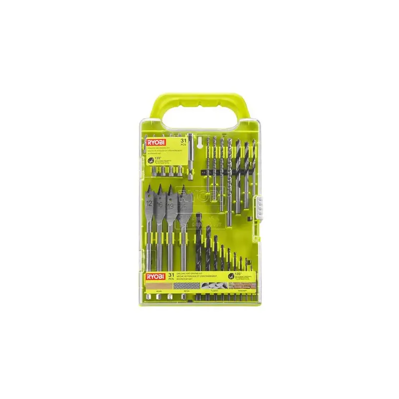 Ryobi Bor og Bitsæt med 31 dele - RAKDD31 Ryobi