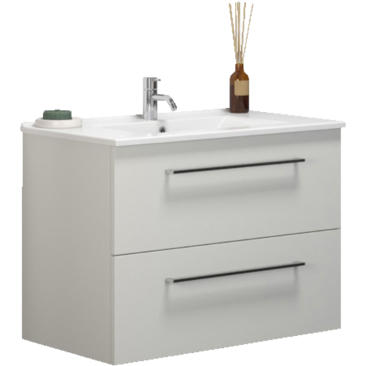 Scanbad Multo+ vaskeskab m/Amber vask 80 cm mat hvid Scanbad
