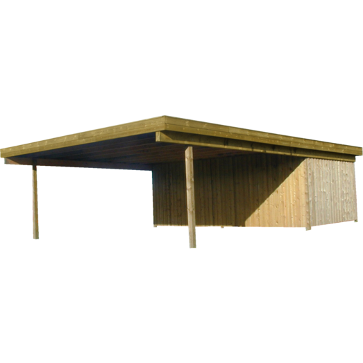 Christian dobbelt carport med redskabsrum 836x630 cm - UDEN TAG Davidsen