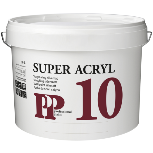 PP Vægmaling Super 10 Acryl hvid 9