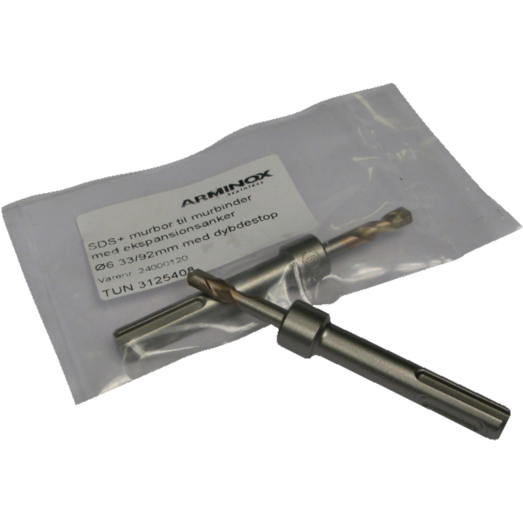 Arminox bor m/dybdestop Arminox