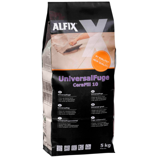 Alfix CeraFill 10 Colour flisefuge 5 kg antracitgrå Alfix