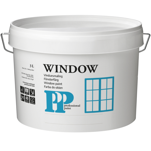 PP Vinduesmaling RAL 9010 3 L PP - Professional Paint