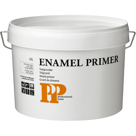 PP Acrylplast mellemmaling 3 L hvid PP - Professional Paint