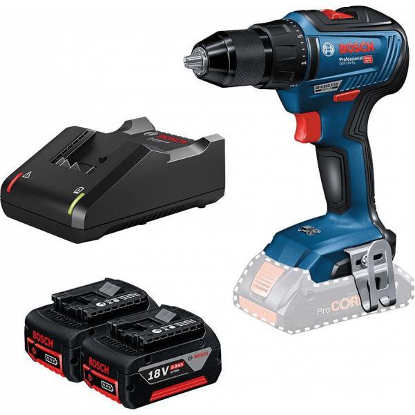 Bosch akku bore-/skruemaskine GSR 18V-55 2x5