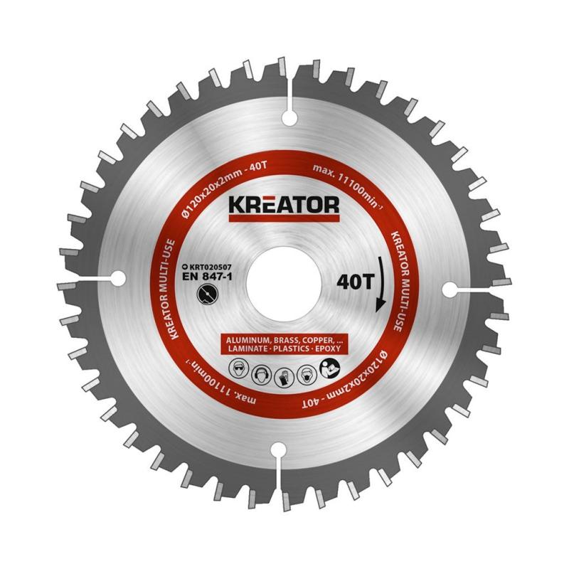 Rundsavsklinge 120 mm ALU - 40 HM tænder Kreator