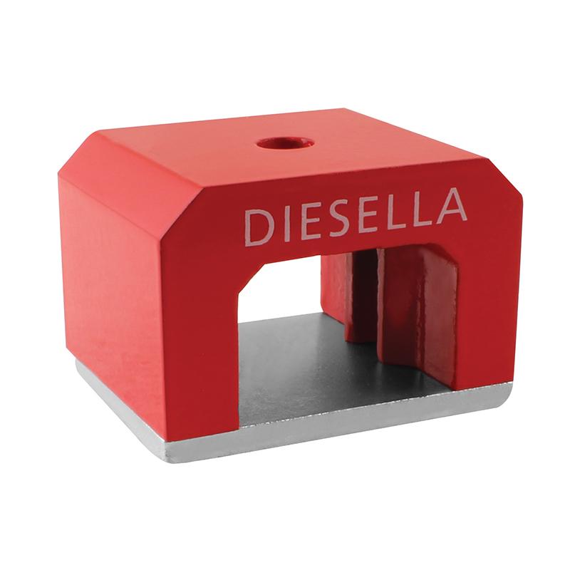 Alnico Hestesko magnet i Broform 30x20x20 mm med Ø4 mm hul (49N) Diesella