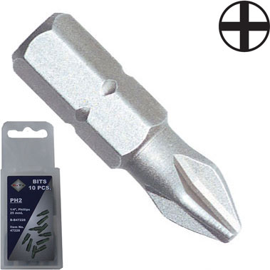 BATO 1/4" Bits Ph1 x 25mm. 10 stk. pk. Bato