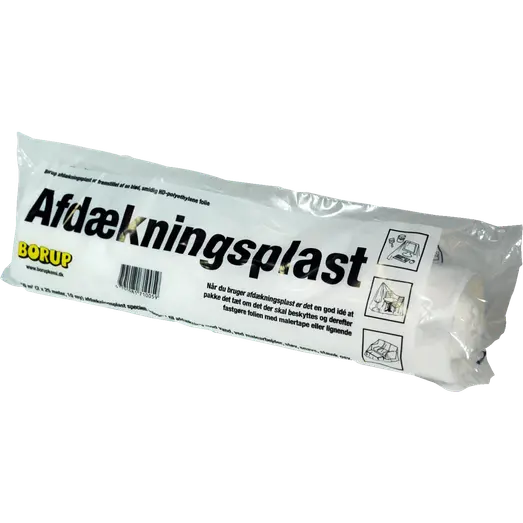 Afdækningsplast 10 My 2x25 m Borup