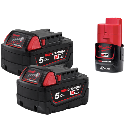 Milwaukee M18 B5 18V 5.0 Ah batterier 2 stk Milwaukee