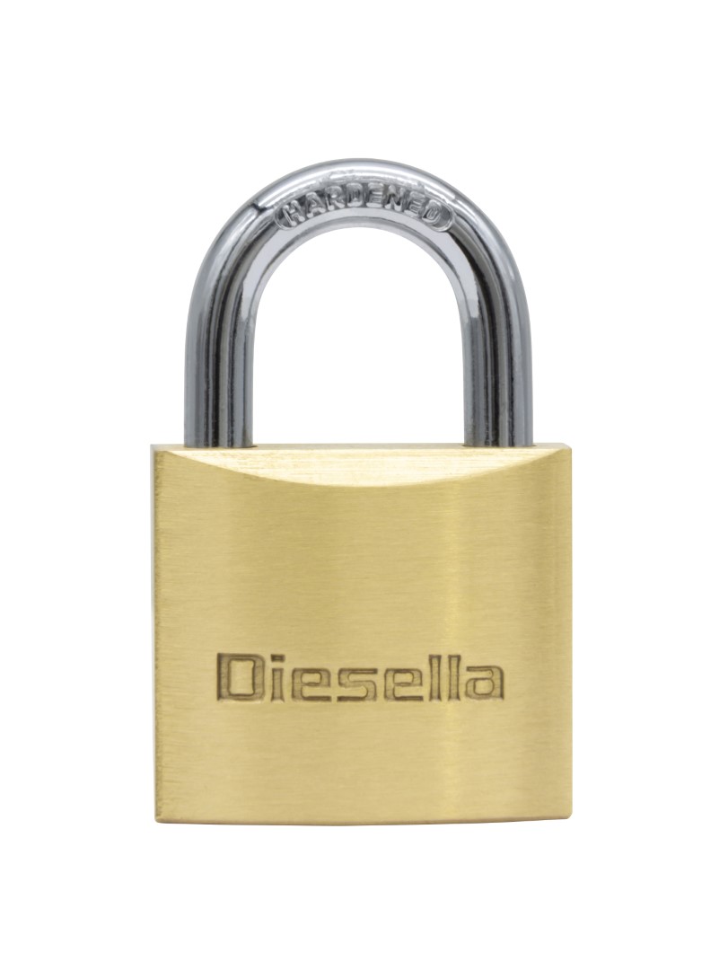 Hængelås 30 mm "Keyed Alike" Messing Diesella