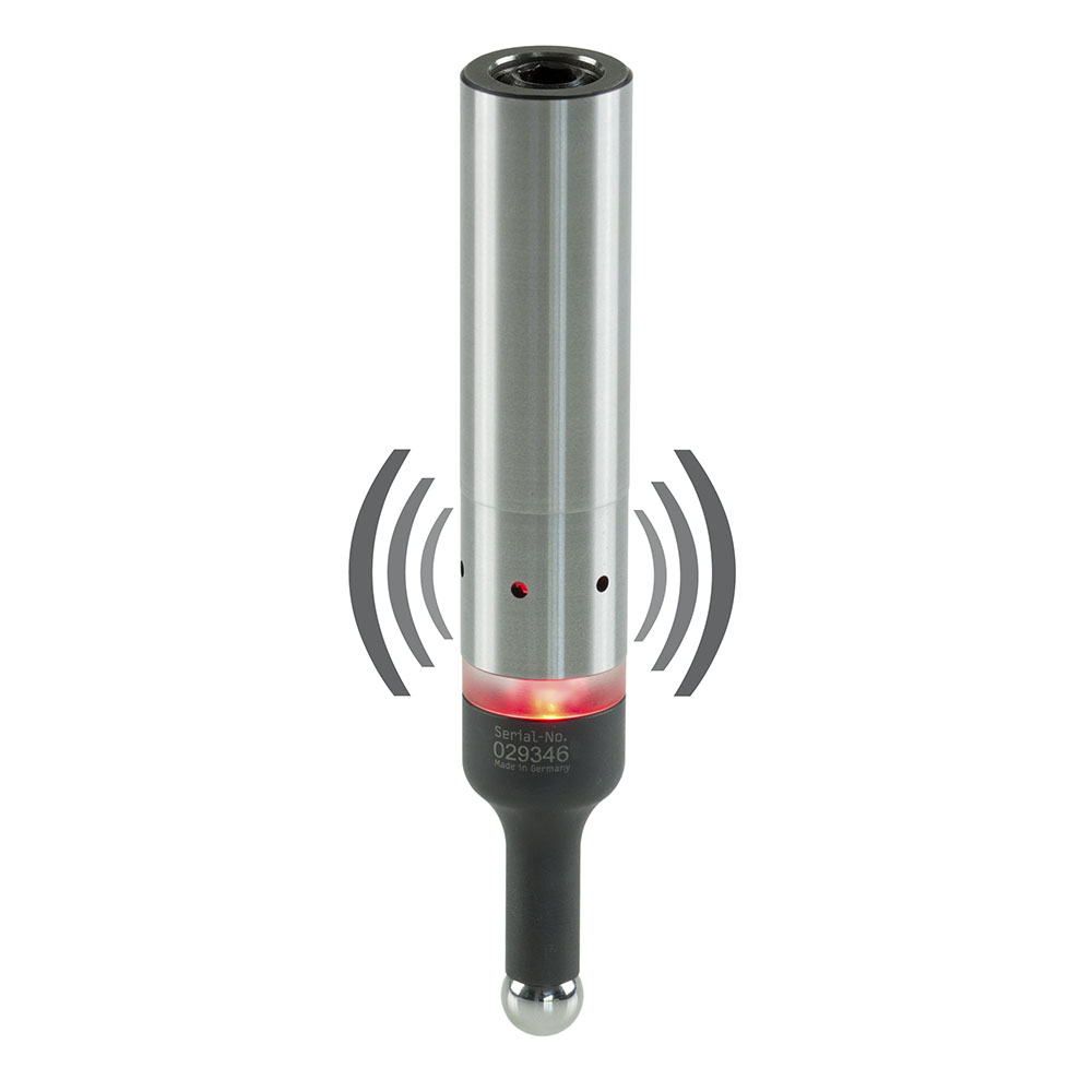TSCHORN 2D kantsøger Ø10 mm OPTISK/AKUTISK med Ø20 mm skaft og nøjagtighed 0