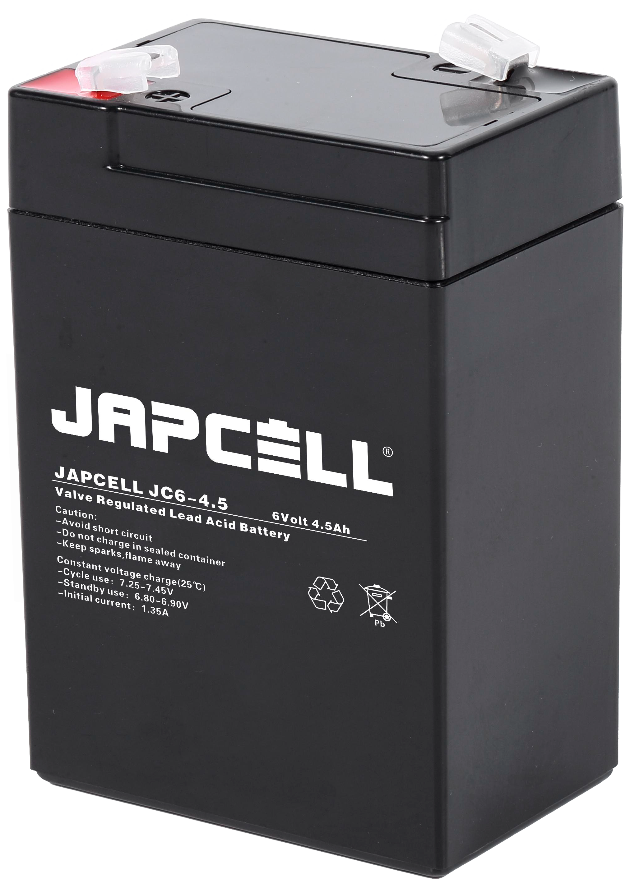 Japcell JC6-4.5 AGM blybatteri 6V/4
